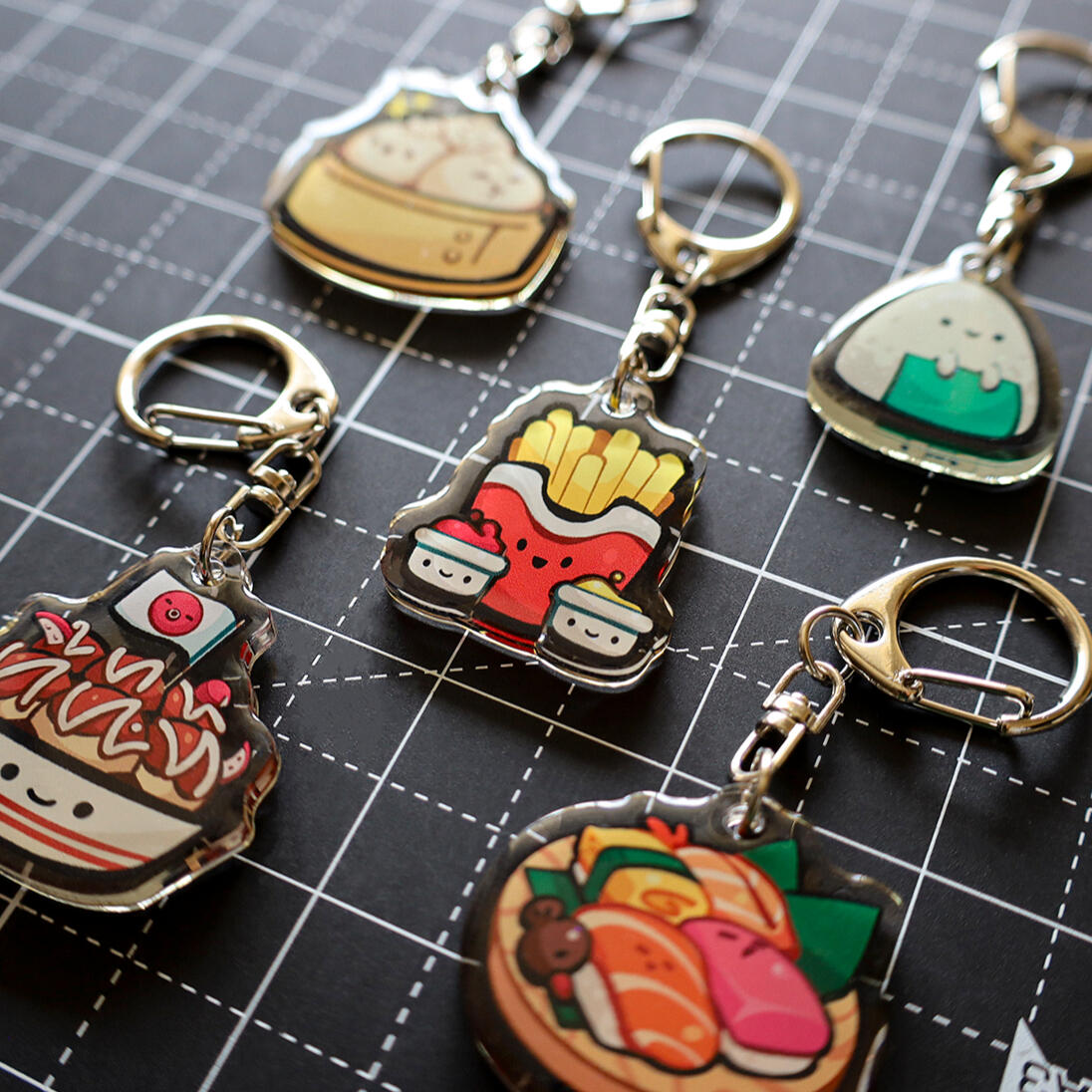 Cute Foodies - Original Art Keychains